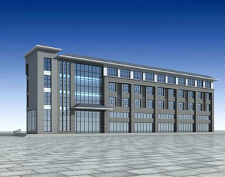 现代办公楼建筑效果图