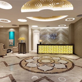 简欧 大厅 足浴会所大厅