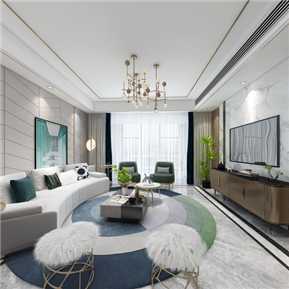 轻奢 客餐厅 全景客餐厅