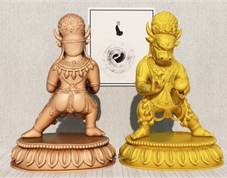 新中式 雕塑 牛魔王