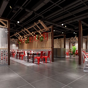 工业LOFT 火锅店 火锅餐厅