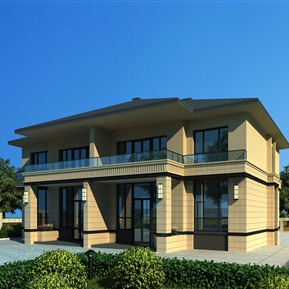 新中式 双拼别墅 别墅