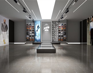 现代鞋子展示柜