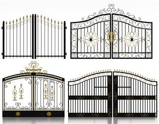 欧式个性大门3d模型下载