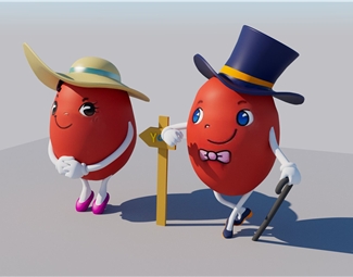 现代 游戏角色 枣卡通人物