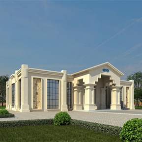 欧式 独栋别墅 私家会所展馆别墅