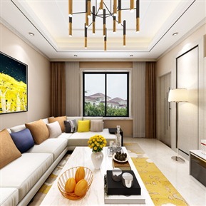 现代 客餐厅 客餐厅全景