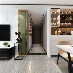 现代 客餐厅 客餐厅全景