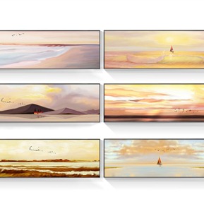 现代 风景画 水彩抽象装饰画