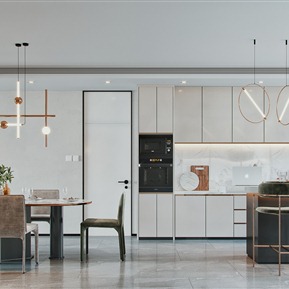 轻奢 餐厅 餐厅厨房