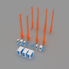 现代 工业LOFT 设备 自动化仓储