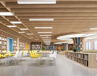现代图书馆休闲区