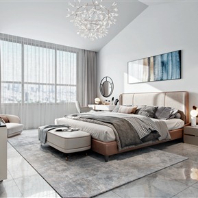 轻奢 卧室 主卧室