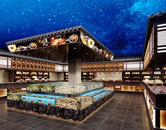 中式餐厅施工图