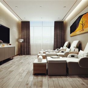 现代 足浴房 足疗店包间