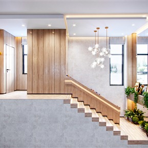 现代 楼梯间 复式门厅玄关楼梯间