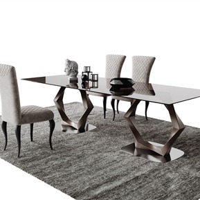 简欧 餐桌椅组合 意式餐桌椅