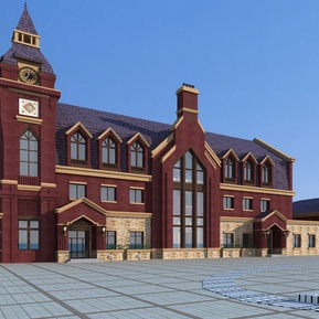 欧式 酒店建筑 酒店