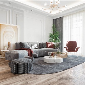 轻奢 客餐厅 客厅餐厅