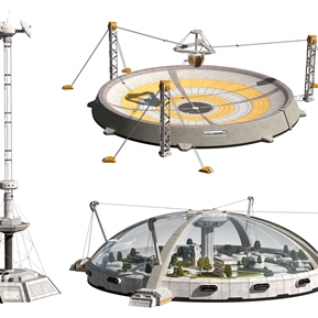 现代 太空基地 射电望远镜