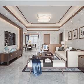 新中式 客餐厅 客厅餐厅