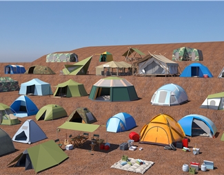 现代户外野营帐篷