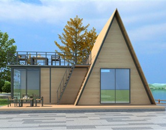 现代三角木屋