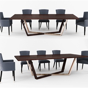 现代 餐桌椅组合 餐桌