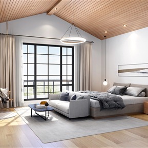 现代 卧室 极简卧室