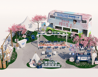 现代 快闪店 樱花季