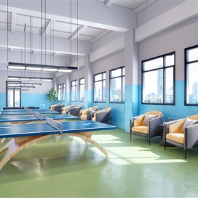 现代 乒乓球室 乒乓球室活动中心