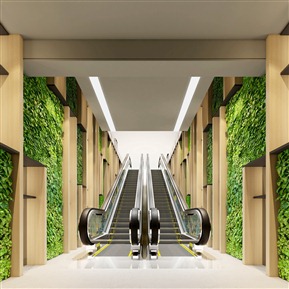 现代 电梯厅 商场电梯厅