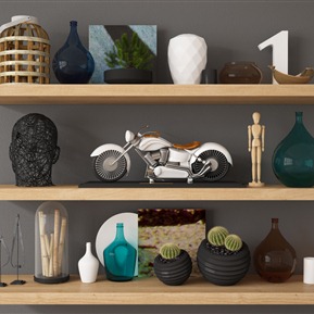 现代 墙上置物架