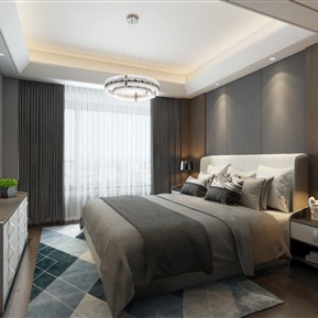现代 卧室 高级灰卧室