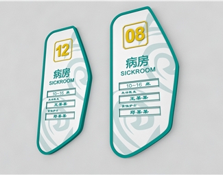 现代科室牌