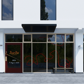 现代 门头 甜品店门头