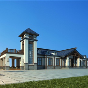 新中式 会所建筑 会所接待中心酒店