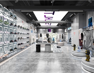 现代潮牌服装店铺