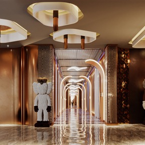 轻奢 KTV大厅 大厅完