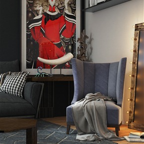 美式 单人沙发  沙发休闲椅组合