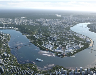 现代城市建筑模型