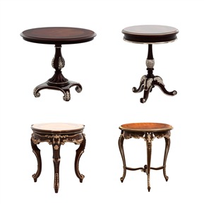 轻奢 边几 古典圆几角几组合