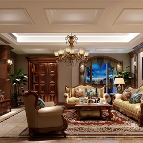 美式 客厅 客餐厅