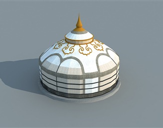 哈萨克毡房模型图片