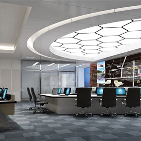 现代 监控室 交通监控指挥中心