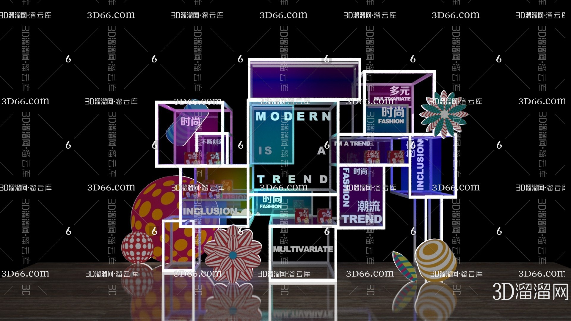 现代美陈3D模型下载-花瓣网