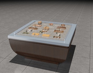 物流沙盘3d模型