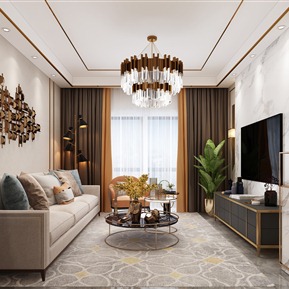 轻奢 客厅 客餐厅