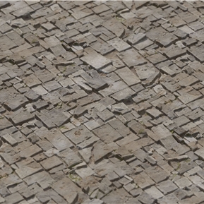 现代 路面 砖块路面