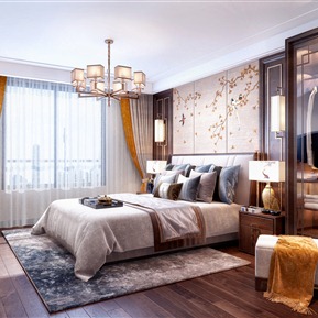 新中式 卧室 主卧室